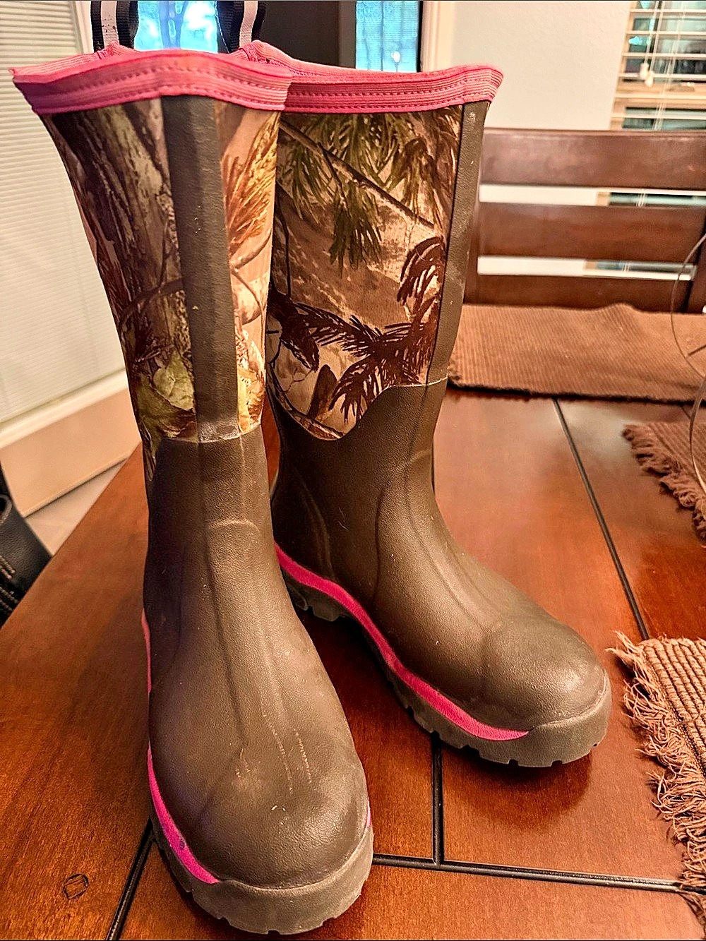 Muck Boot Company Woody Max Camo Rain Boots Brown & Pink US 7